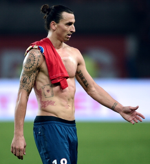 Zlatan Ibrahimovic cùng những hình xăm cá tính