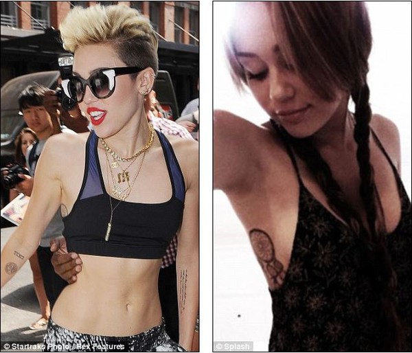 Miley Cyrus dán băng trên tay rời tiệm xăm mình 6