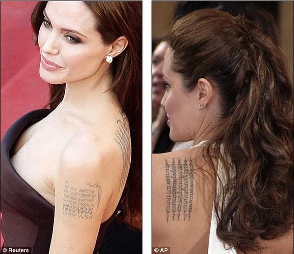 Angelina Jolie khoe hình xăm mới trên tay 5