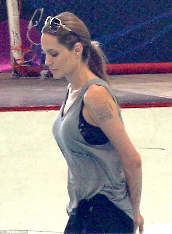 Angelina Jolie nắm tay Brad Pitt trượt băng tình tứ 6