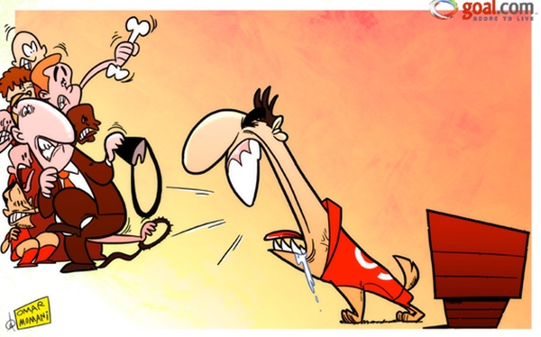 Biếm họa: Mancini bị tẩy chay, Suarez "ăn thịt" Ivanovic 1