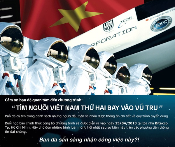 “Sốc” trước thông tin "tìm phi hành gia" tại Việt Nam 8