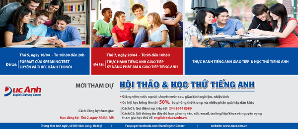 Tuần lễ vàng: Học thử tiếng Anh – Thi thử IELTS 1