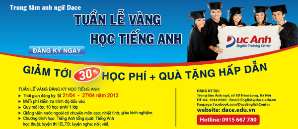 Tuần lễ vàng: Học thử tiếng Anh – Thi thử IELTS 2