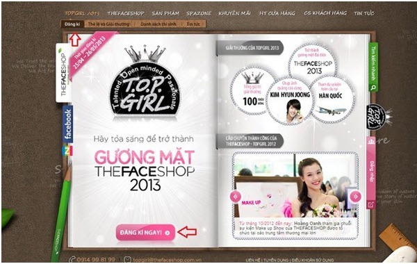 Còn 2 ngày để đăng kí THEFACESHOP T.O.P.Girl 2013 2