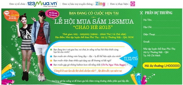 Mua sắm, giải trí lý tưởng với Lễ Hội Mua Sắm 123Mua 1