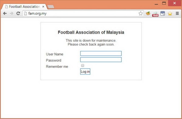 Website Liên đoàn bóng đá Malaysia bị hacker tấn công 2