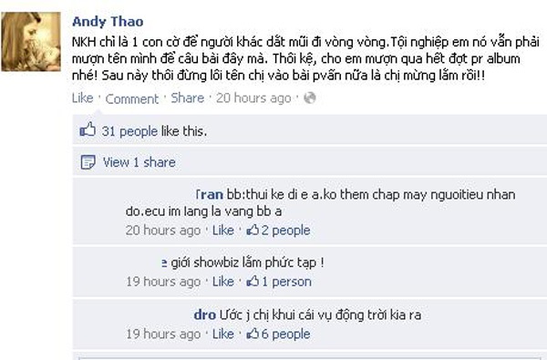 Sao Việt liên tục “đá xoáy” nhau trên Facebook 9