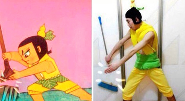 Chết cười với m&agrave;n cosplay si&ecirc;u h&agrave;i của anh ch&agrave;ng người Trung Quốc 5