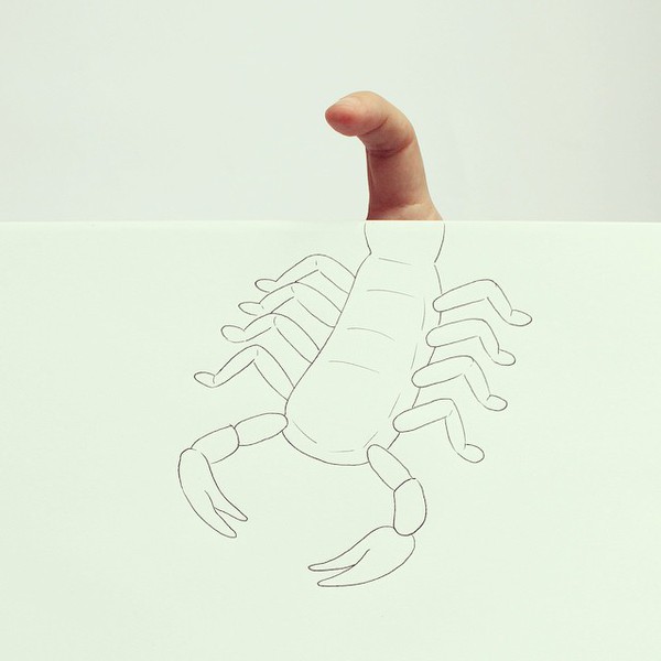 Tuyển tập tranh động vật vô cùng sáng tạo từ ngón tay và nét vẽ dở dang 7