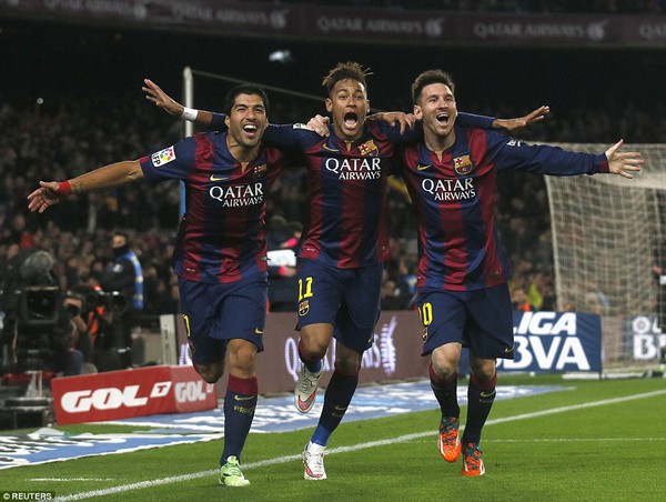 Barcelona 3-1 Atletico: Tam tấu Messi-Suarez-Neymar bùng nổ 1
