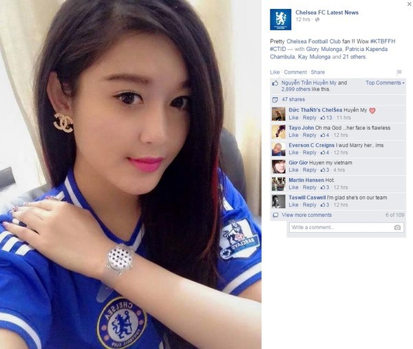 Á hậu Huyền My: “Vỡ òa khi được giới thiệu trên fanclub 7 triệu like của Chelsea” 1