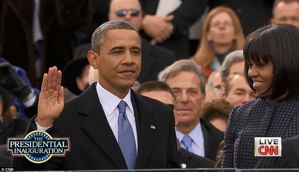Tổng thống Obama nói vấp khi tuyên thệ 1
