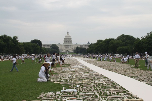 Mỹ: Một triệu khúc xương được rải trước Đồi Capitol 6
