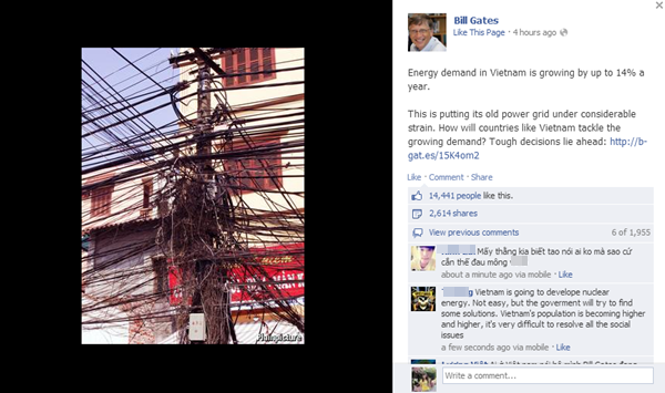 Xấu hổ vì cư dân mạng Việt Nam lại "đại náo" FB tỷ phú Bill Gates 1