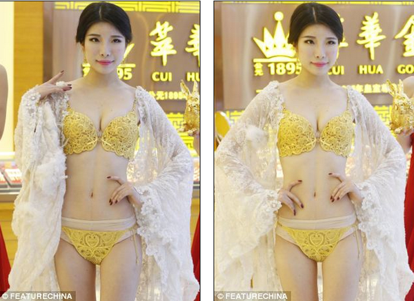 Cho&aacute;ng với bộ bikini bằng v&agrave;ng trị gi&aacute; hơn 17 tỷ đồng 2