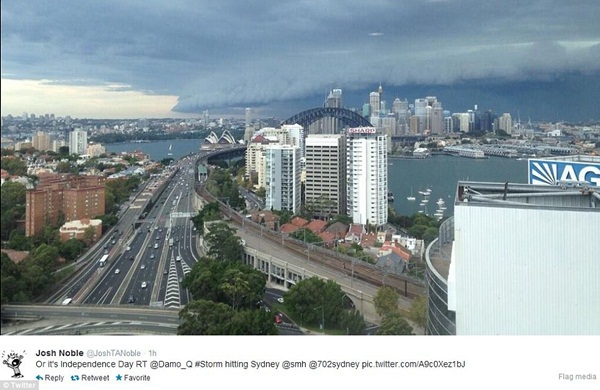 Bão mây khổng lồ bao trùm cả thành phố Sydney 3