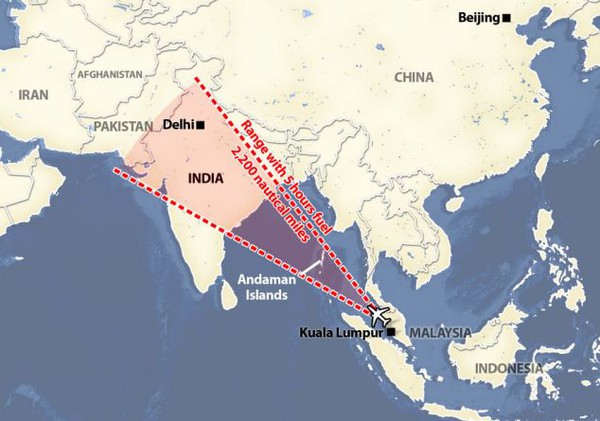 MH370 có thể đã hết nhiên liệu và rơi xuống Ấn Độ Dương 1