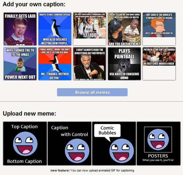 4 tiện ích "chế" ảnh Meme trực tuyến 4