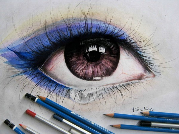 Cùng Thử Thách Tay Nghề Vẽ Mắt Bằng Bút Bi Với Nhiều Mẹo Hay