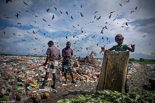 Chùm ảnh những người nghèo Bangladesh vất vả mưu sinh trên bãi rác 4