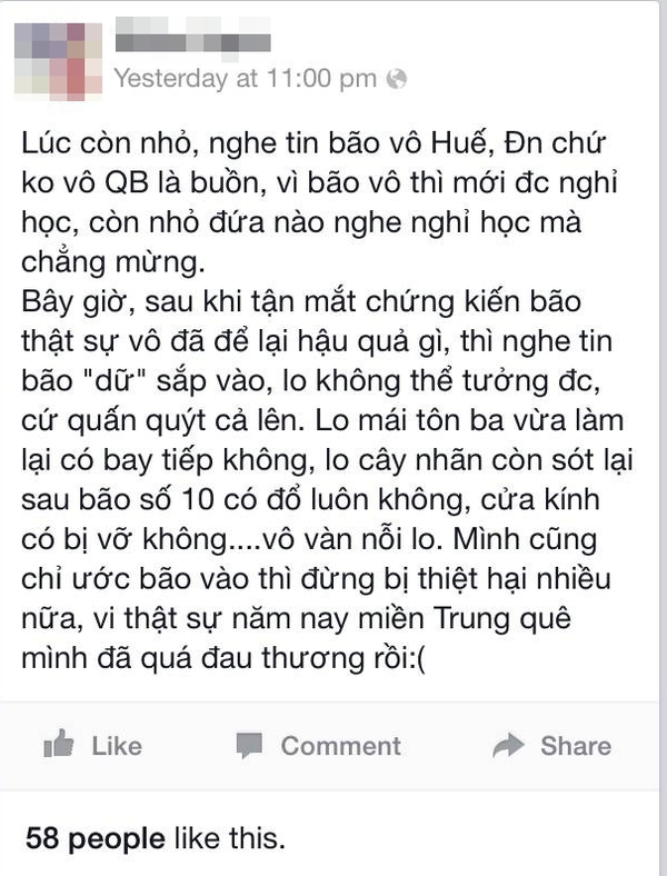 Những bạn trẻ xa quê lo lắng khi bão Haiyan quét dọc miền Trung 5