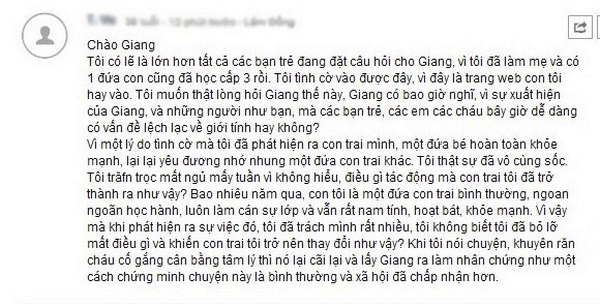 "T&ocirc;i rất sợ con t&ocirc;i sẽ chuyển giới như Hương Giang..." 1