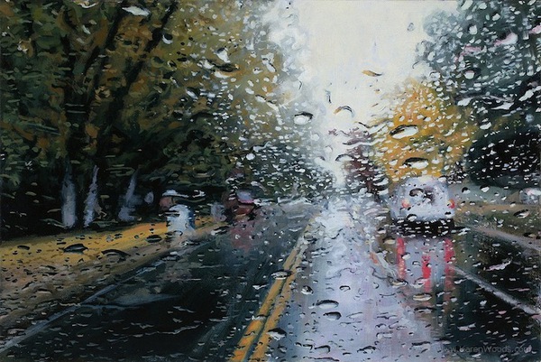 Tranh vẽ mưa, nghệ thuật vẽ tranh thật như ảnh chụp