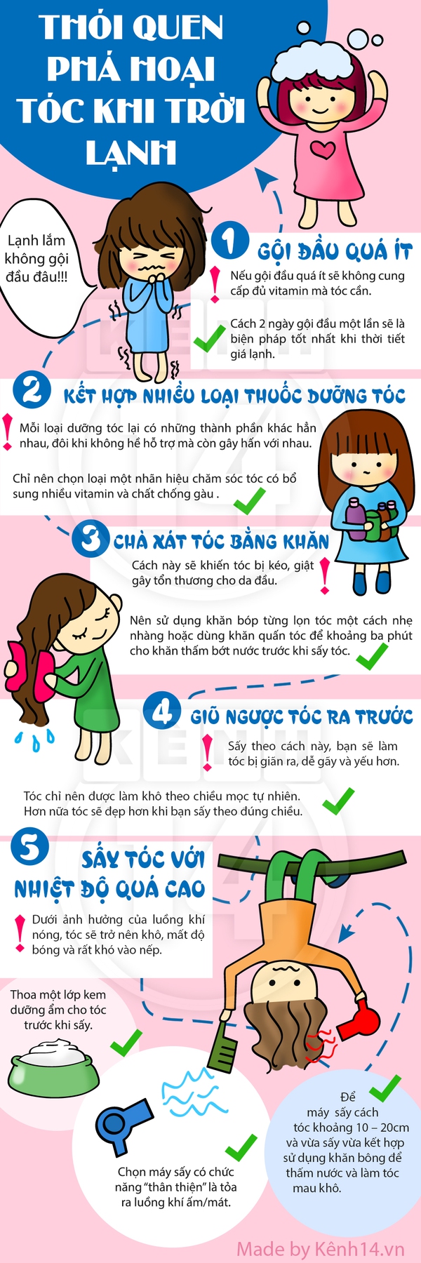 Th&oacute;i xấu dễ mắc khi chăm s&oacute;c t&oacute;c m&ugrave;a đ&ocirc;ng 1