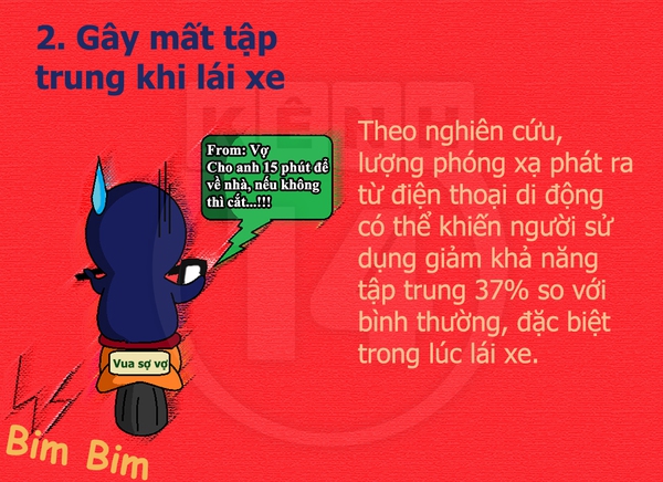 T&aacute;c hại kh&ocirc;ng thể bỏ qua khi d&ugrave;ng di động 2