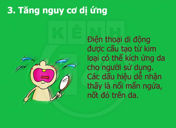 T&aacute;c hại kh&ocirc;ng thể bỏ qua khi d&ugrave;ng di động 3