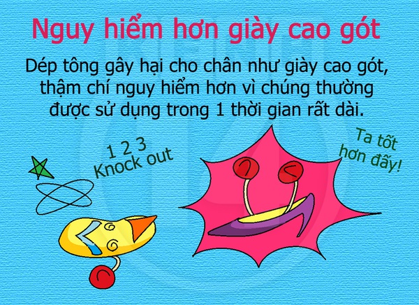 Nhìn vào mặt trái khôn lường khi đi dép tông 1