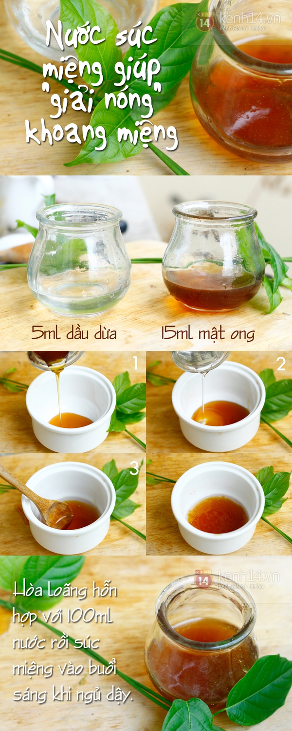 Nước s&uacute;c miệng tự chế d&agrave;nh ri&ecirc;ng cho người bị nhiệt miệng  1