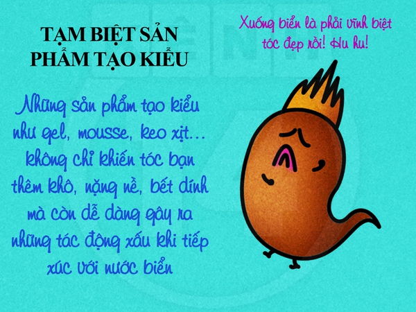 Lưu ý chăm sóc tóc cần biết khi tắm biển 1