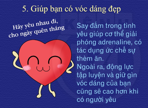 Lợi ích sức khỏe không ngờ khi bạn yêu 5