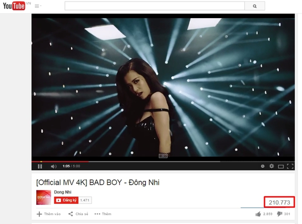 MV "khủng" của Đông Nhi thu 200.000 lượt xem sau 1 ngày 1