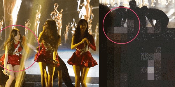 Taeyeon bất ngờ rơi xuống hố trên sân khấu lễ trao giải 1