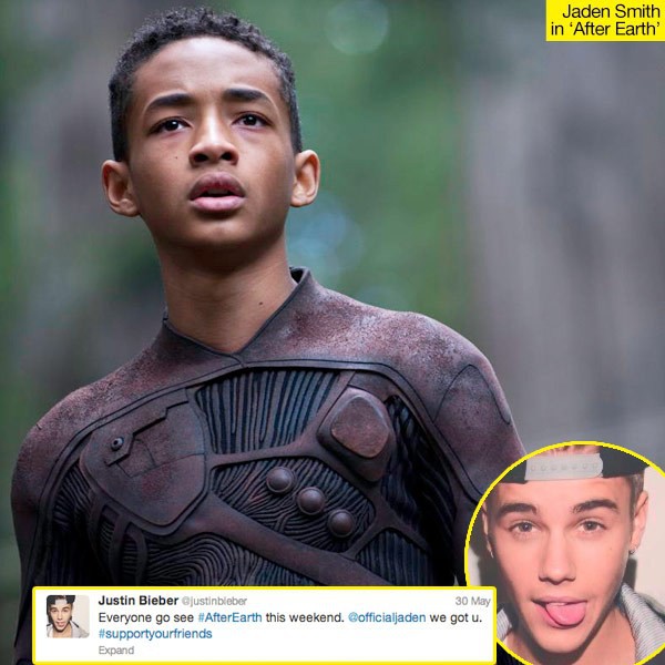 Justin Bieber rủ mọi người đi xem "After Earth" 1