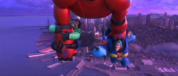 Anh hùng "Big Hero 6" sợ độ cao khi bay lơ lửng trên trời 2