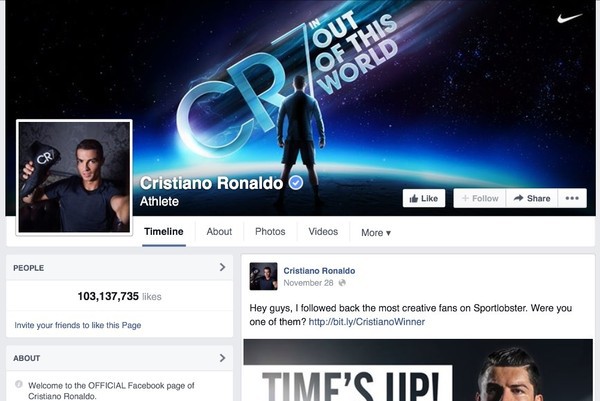 Một bài quảng cáo trên Facebook của Ronaldo có giá hơn 3 tỷ đồng 1