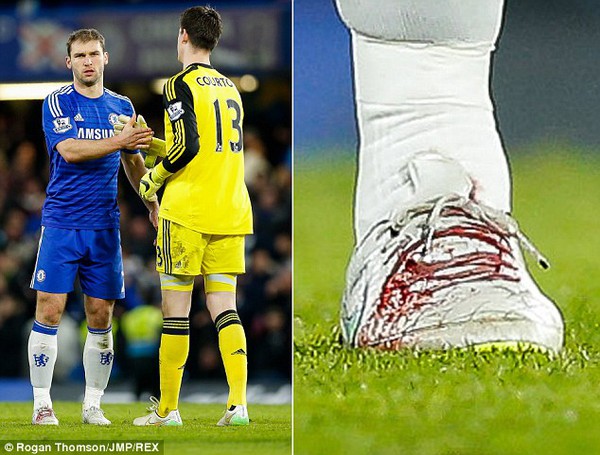 Mourinho "ca ngợi" đôi giày loang lổ máu của Ivanovic 2