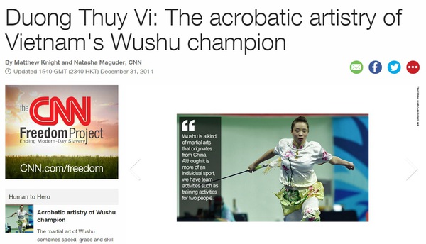 Báo Mỹ làm phóng sự về "hot girl" Wushu Việt Nam 2