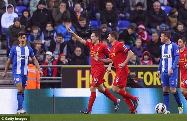 Wigan 0-4 Liverpool: Tuyệt vời Suarez 1