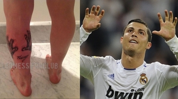 Cầu thủ Ngoại hạng Anh xăm hình 'Người ngoài hành tinh' Ronaldo lên chân |  Tin tức Online