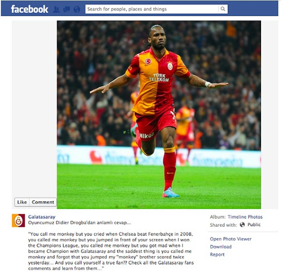 Drogba mượn facebook Galatasaray “mắng mỏ” đối thủ 3