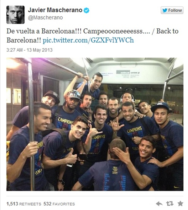 Vô địch La Liga, sao Barca thi nhau “làm loạn” Twitter 4