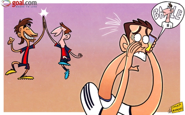 Biếm họa: Sợ cặp Messi - Neymar, Ronaldo cầu cứu "hàng khủng" Bale 7