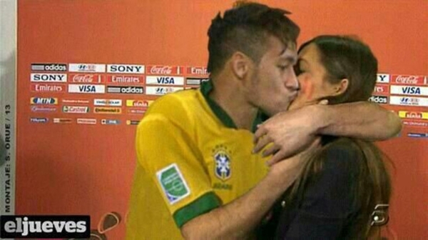 Neymar "cưỡng hôn" bạn gái Casillas 1