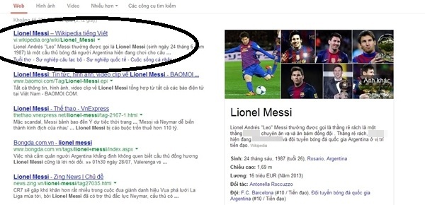 Lionel Messi bị gọi là "thằng rẻ rách, ăn bám đồng đội" trên trang Google Việt Nam 2