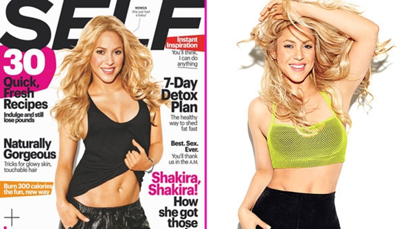 Shakira tự tin khoe eo thon trên tạp chí 1
